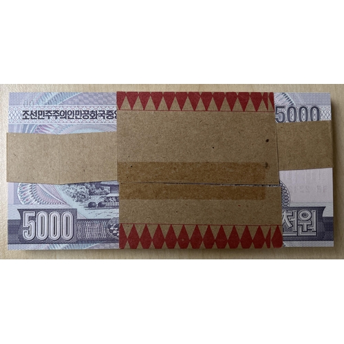 150 - Korea 2006 x100 uncirculated 5000 Won banknotes.