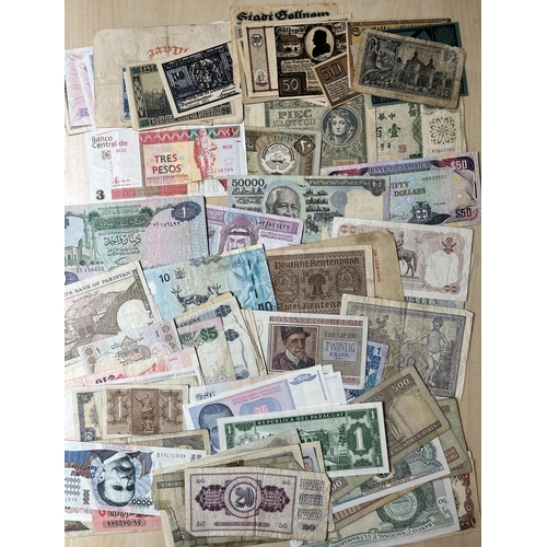 151 - An accumulation of x110+ circulated mainly 20th Century banknotes, including various Polish and Germ... 