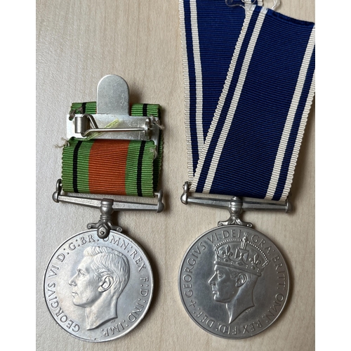 186 - UK WWII Defence Medal and Police Long Service and Good Conduct Medal, awarded to SERGT. REGINALD E C... 