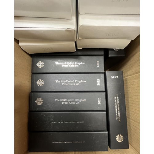 11 - A complete run of Proof uncirculated Annual Coin Sets, from 1970 to 2022, including many Deluxe Case... 