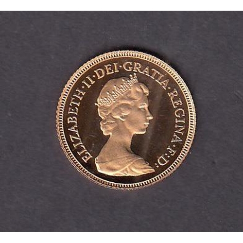 103 - UK 1980 gold Proof half Sovereign, boxed with CoA.