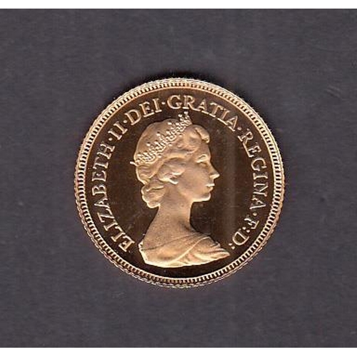 104 - UK 1980 gold Proof half Sovereign, boxed with CoA.