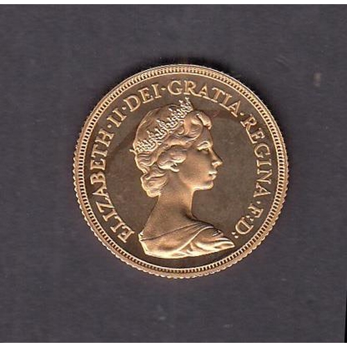 61 - UK 1980 gold Proof full Sovereign, boxed with CoA.