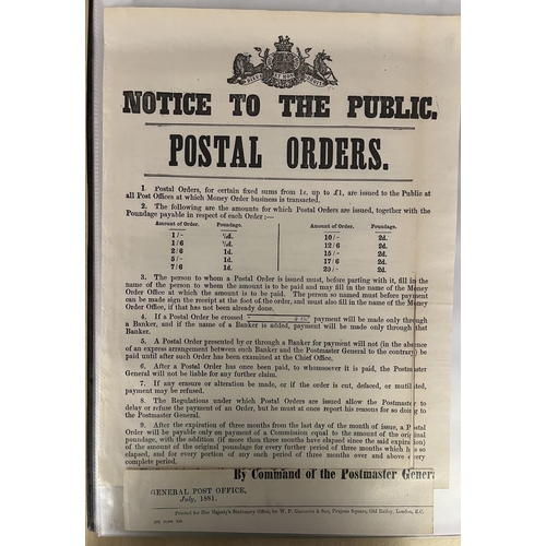 523 - A collection of x25 Post Office Circulars from then 1870s to 1880s, informing Postmasters of current... 