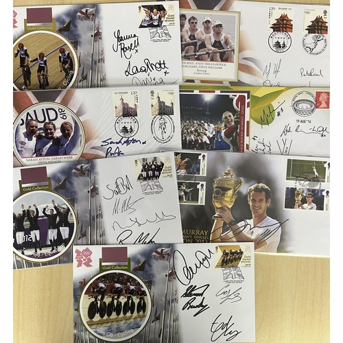 382 - A collection of x105 signed UK Olympic Medal winning FDCs, from 2008 Beijing, 2012 London and 2016 R... 