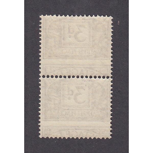 623 - 1955 3d SG D50 spectular 'mis-perfed' vertical pair U/M, striking