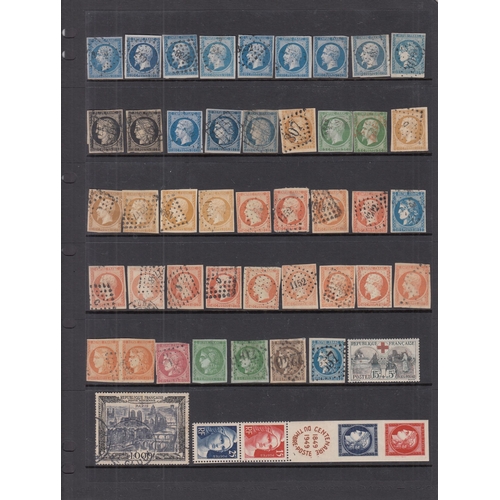 457 - A stock book with a duplicated mint and used accumulation from the 1850s to 1970s, including various... 