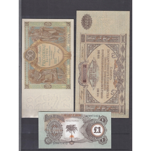 134 - A small collection of World 20th Century banknotes, strength in European and far east notes from the... 