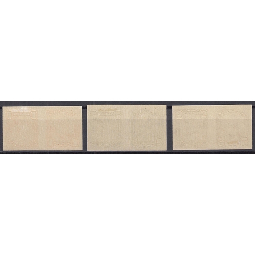 431 - 1928/29 1c orange, 2c green, 5c violet, tete-beche horizontal pairs from uncut booklet sheet, see no... 