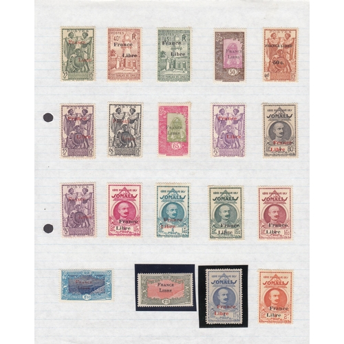 467 - Somali Coast - 1902/63 mint & used collection on pages with 1902/3 vals to 50c, 1915 vals to 5f, 192... 