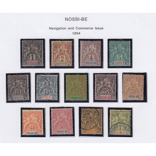 470 - Madagascar & Dependencies - 1890/95 mint & used collection on printed pages with Madagascar 1895 6 v... 