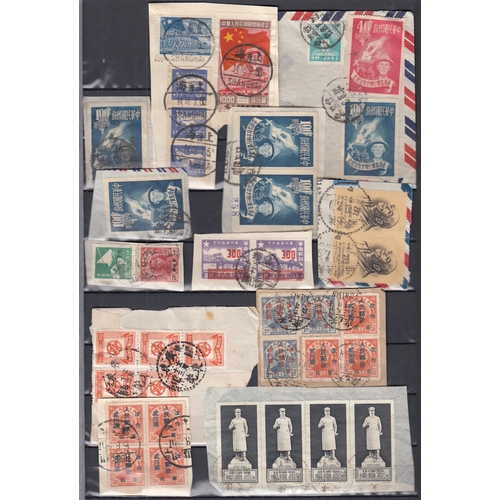 An accumulation of a few hundred 1940s-1950s Chinese and Taiwan stamps ...