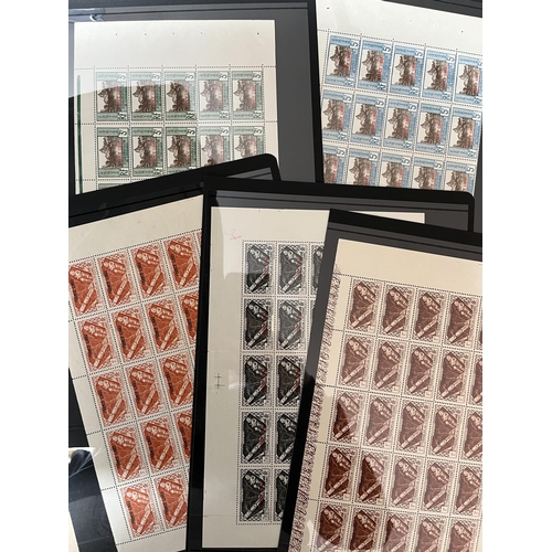 471 - Oceanic Settlements - 1941 France Libre ovpt 3f and 5f (SG136/7), 1f, 2f.50 and 3f (SG140/2) each in... 