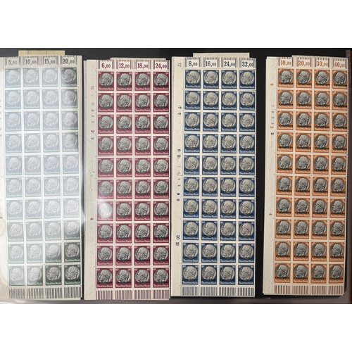 474 - Extensive collection of mint 1940s sheets and part sheets housed in 5 (very large) sheet albums. Mos... 