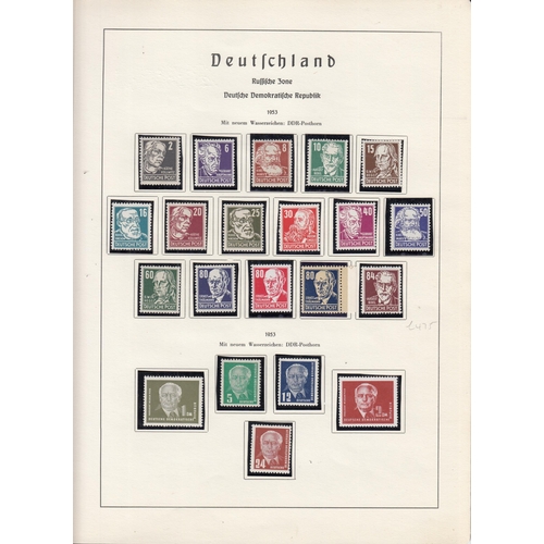 475 - 1945/63 collection in printed Schaubek comprising Berlin, with used including 1948 ovpts, UPU 1dm an... 