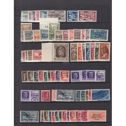 477 - Extensive accumulation of German area in packets, albums, on stock cards and stock sheets in box. We... 