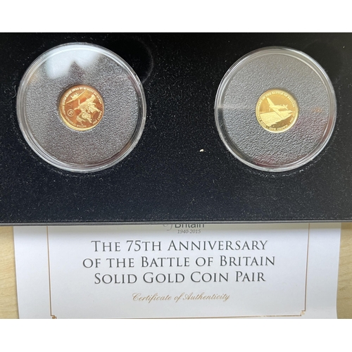 53 - A small group of 2015 Tristan Da Cunha Waterloo and Battle of Britain sets, comprising x5 proof like... 