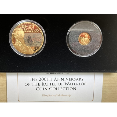 53 - A small group of 2015 Tristan Da Cunha Waterloo and Battle of Britain sets, comprising x5 proof like... 