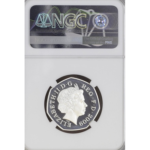 14 - UK 2009 silver 1982-2008 50p coin, slabbed by NGC graded PF69 Ultra Cameo.