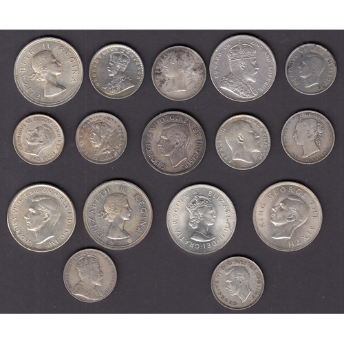 5 - A collection of British Commonwealth mainly 20th Century circulated silver coins, noted x11 South Af... 