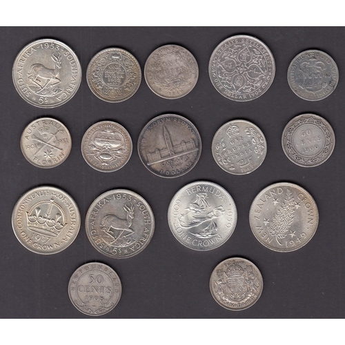 5 - A collection of British Commonwealth mainly 20th Century circulated silver coins, noted x11 South Af... 