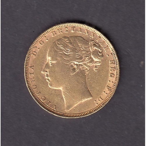 33 - UK 1884 gold full Sovereign, in good condition