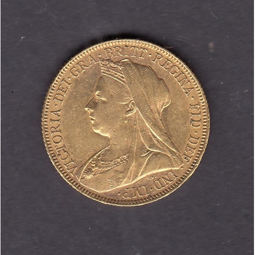 34 - UK 1898 gold full Sovereign, Sydney Mint, in good condition