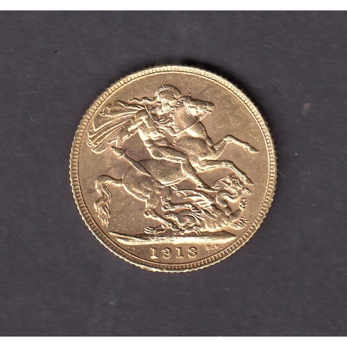 37 - UK 1913 gold full Sovereign, in good condition