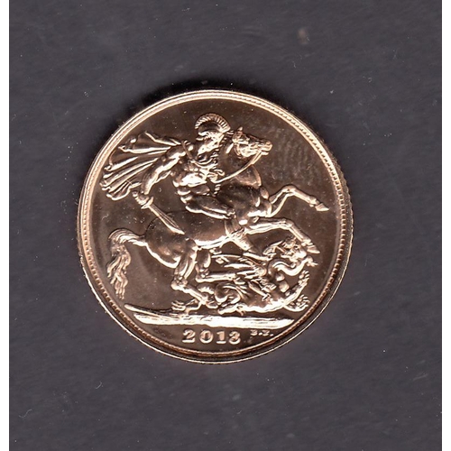 40 - UK 2013 gold full Sovereign, in good condition