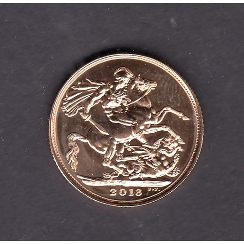 41 - UK 2013 gold full Sovereign, in good condition