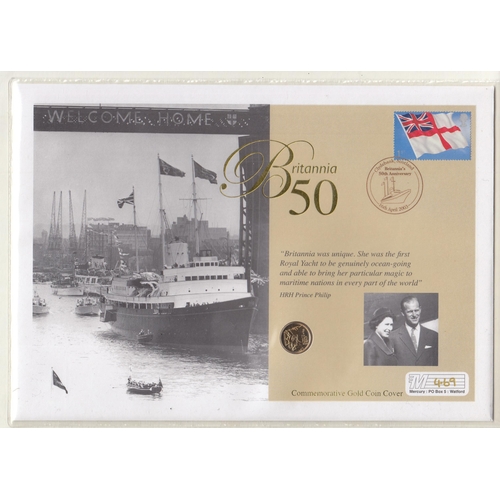 109 - UK 2003 gold £10 Britannia coin encapsulated in a FDC.