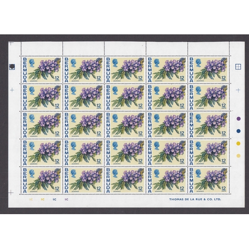 421 - 1974 SG305w 12c inverted watermark, complete unmounted mint sheet of x25, Cat £1875