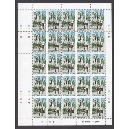 422 - 1979 SG409w 8c inverted watermark, complete unmounted mint sheet of x25, Cat £300