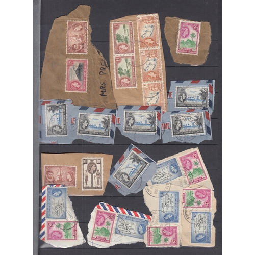 631 - British - A collection of fine used early QEII issues on x3 stock pages, including various high deno... 