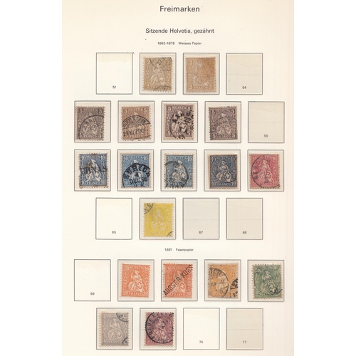 640 - 1854/1990 mostly used collection in Muller printed album, incl 1854 10r x 2, 15r, 1862/78 vals to 50... 