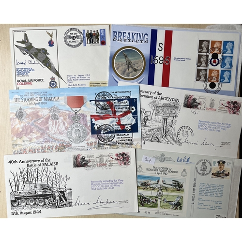 341 - A group of x6 Military themed signed FDCs including Johnnie Jhonson x2, Leonard Cheshire and Bill Ra... 