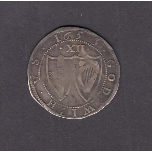 1 - UK 1653 Commonwealth silver Shilling, condition worn but date and some of the design still legible