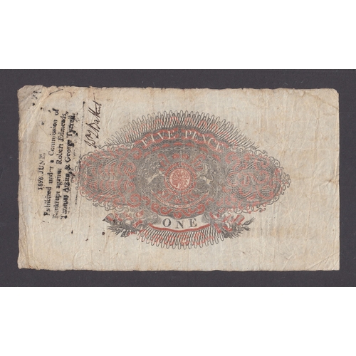 41 - UK 1825 Maidstone Bank £1 Provincial Banknote, in good condition