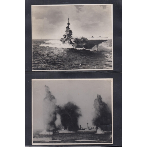 361 - A group of x10 British Military photographs from WWII, including RAF and Royal Navy, most back stamp... 