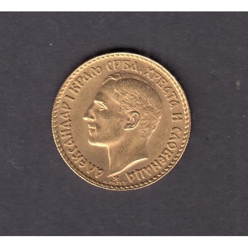 15 - Yugoslavia 1925 gold 20 Dinara, in good condition