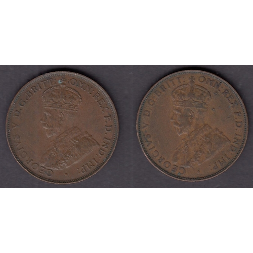 117 - A pair of Australian 1923 One Penny coins, in good condition