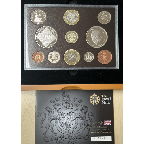 351 - UK 2007 & 2008 Executive Proof Year sets, both boxed with CoAs