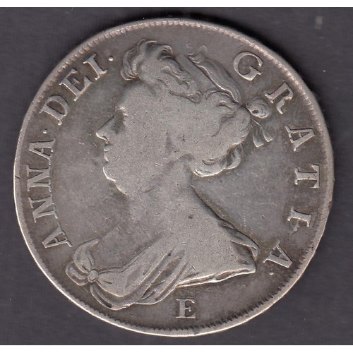 213 - UK 1707 E Queen Anne silver Half Crown (SEXTO), in good condition