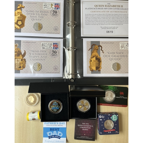 5 - A collection of modern World coins, including Coin covers, uncirculated and proof coins, noted x9 RM... 