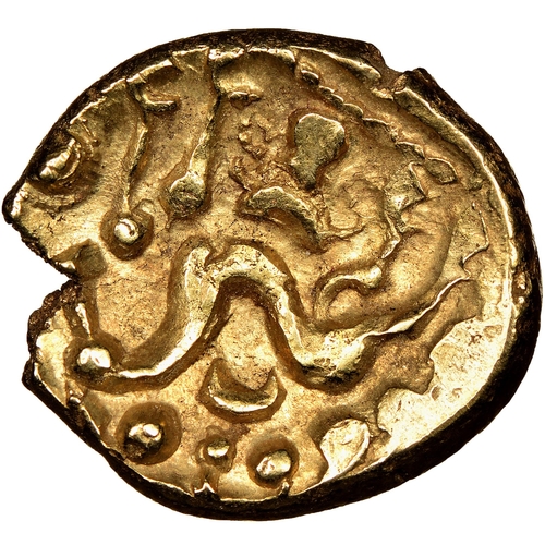 178 - Gaul, Ambiani gold Stater coin, early-mid 1st Century B.C., Gallic War issue, slabbed and graded by ... 