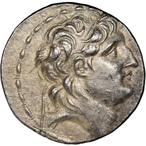 196 - Seleucid Kingdom, Antiochus VII 138-129 B.C., silver Tetradrachm coin (weight 16.78g), posthumous is... 