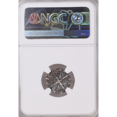 160 - Anglo-Gallic 1399-1461, Henry IV-VI silver 1 Hardi D'Argent coin, slabbed and graded by NGC PR:3 and... 