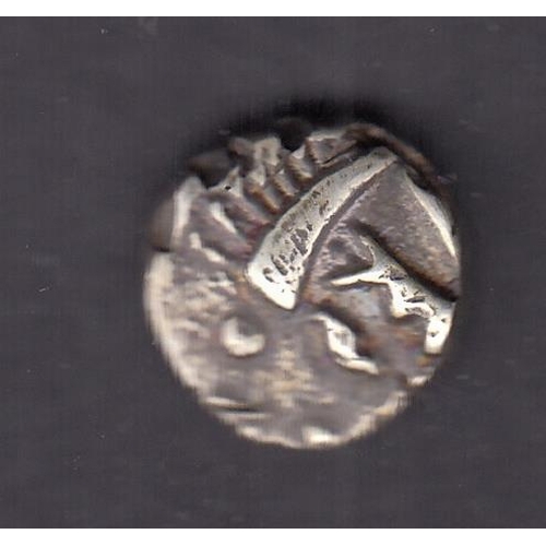 172 - Celtic – Durotriges 58-45 B.C. silver quarter Stater (2.3g) Duro Boat Bird Type, depicting large cre... 