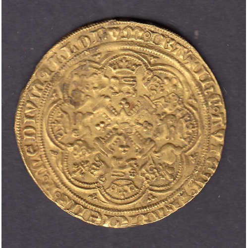 173 - England 1327-1377 Edward III Pre-treaty period, 1351-1352 gold Noble coin, type ‘C’ Spink No.1486, i... 