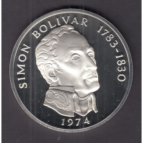 185 - Panama 1974 silver proof 20 Balboas, boxed with CoA